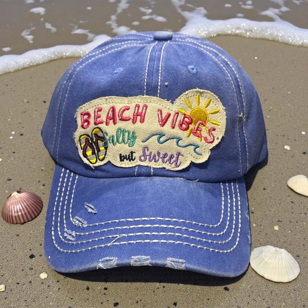 NWT Bright Blue Beach Vibes Cap